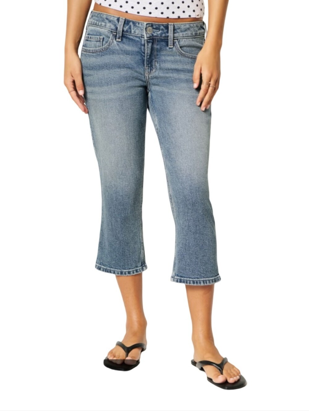 Lane Bryant Cropped Light Blue Bootcut Jeans Plus Size 18